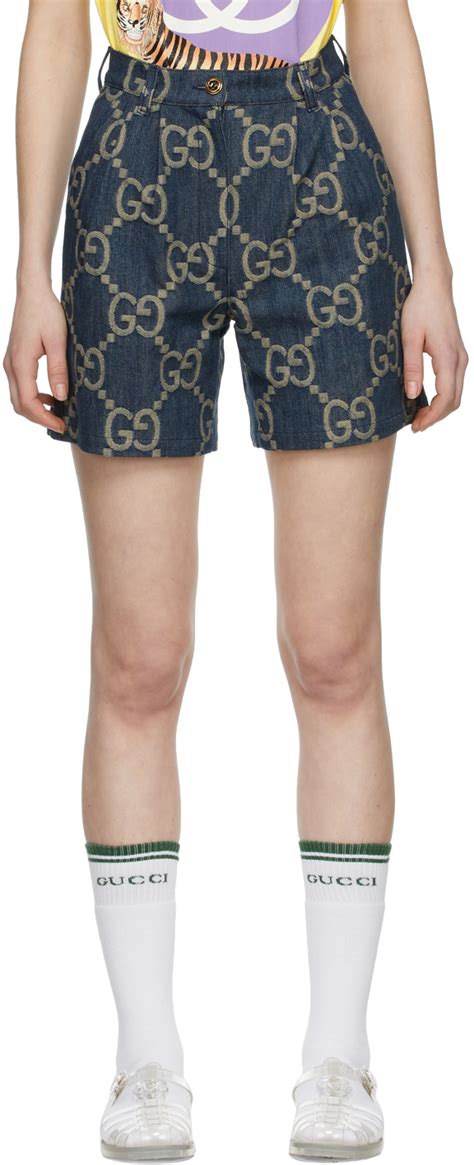 short gucci bleu|gucci jeans shorts.